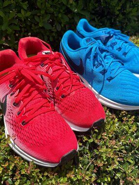 Nike Men's Shoes 2 Pair Size 9.5 Red & Blue Lace Up
